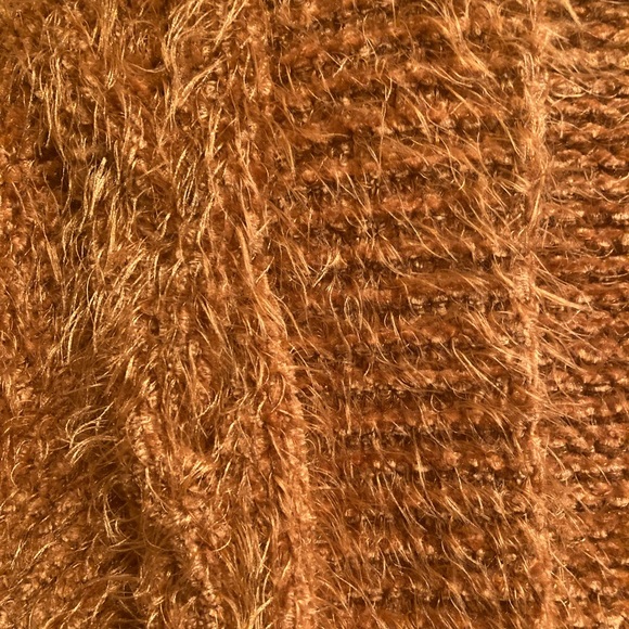 Woven Heart Rust Soft, Fuzzy and Cuddly Cropped Cardigan - Picture 11 of 16